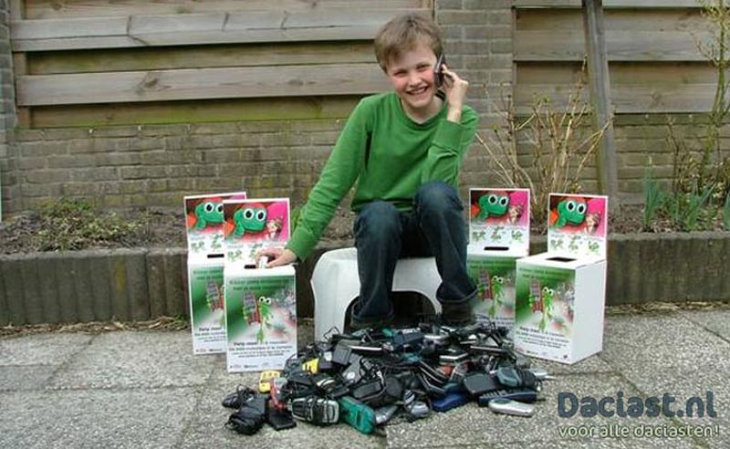 ingezamelde telefoons