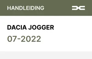 Dacia Jogger 2022